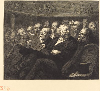 Orkesterpladser af Auguste Lepère after Honoré Daumier