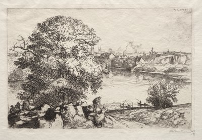 Angers: St. Nicolas Pond af Auguste Louis Lepère