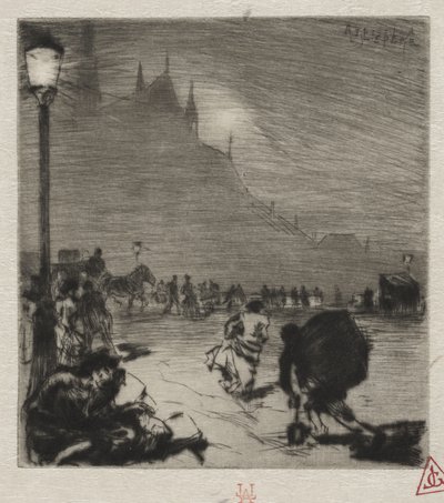 På hjørnet af Pont-aux-Doubles af Auguste Louis Lepère