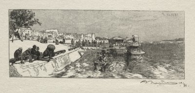 Mole ved Bercy af Auguste Louis Lepère