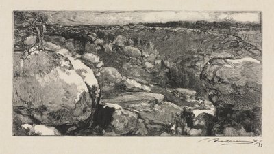 Fontainebleau Forest: The Cirque of Long-Rocher af Auguste Louis Lepère