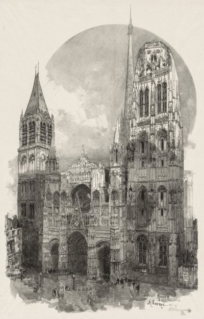 Illustreret Rouen: Katedralen i Rouen af Auguste Louis Lepère