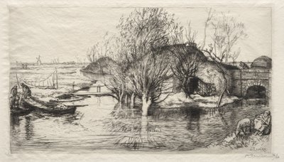 Den oversvømmede hytte af Auguste Louis Lepère