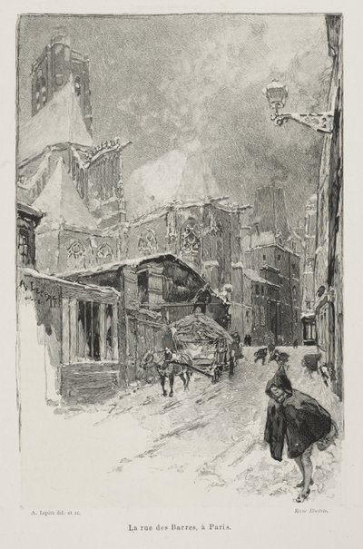 Rue des Barres, Paris af Auguste Louis Lepère