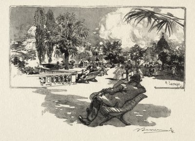 Den liberale kunsts terrasse af Auguste Louis Lepère