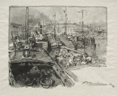 Bassin de la Villette af Auguste Louis Lepère