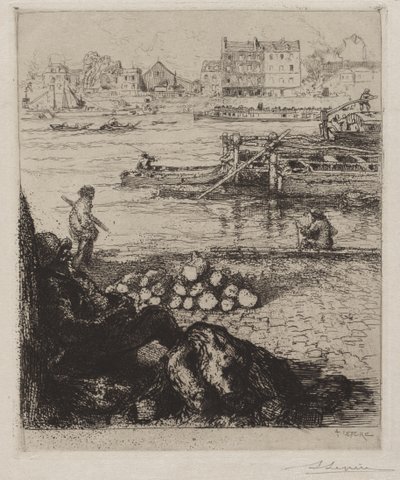 The Longshoreman: Quai de la Gare af Auguste Louis Lepère