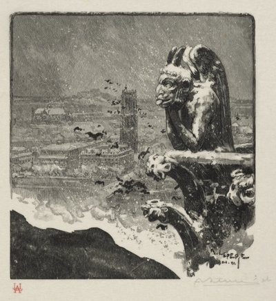 Stryge of Notre Dame af Auguste Louis Lepère