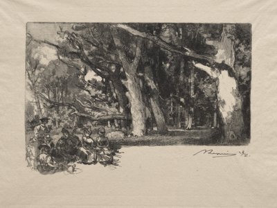 Middag Sous Wood af Auguste Louis Lepère