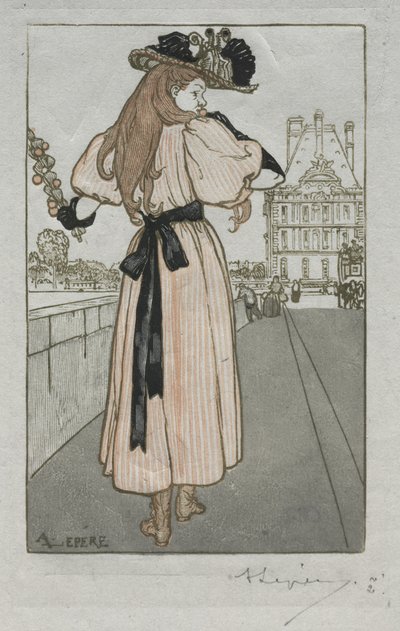 Paris Almanak, 1897: Forår af Auguste Louis Lepère