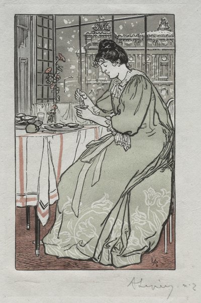 Paris Almanak, 1897: Vinter af Auguste Louis Lepère