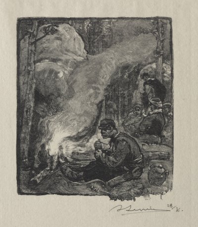 Skovhuggeres måltid af Auguste Louis Lepère