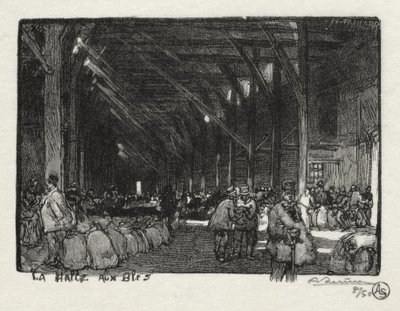 Illustreret Rouen: Halle aux Blès af Auguste Louis Lepère