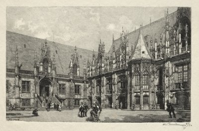 Illustreret Rouen: The Palace of Justice af Auguste Louis Lepère