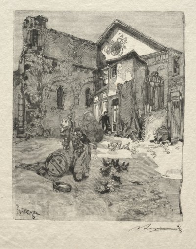 St. Julian den Fattige: Portalen af Auguste Louis Lepère
