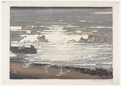 The Breaking Waves, tidevandet i september 1901 af Auguste Louis Lepère