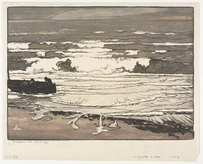 The Breaking Waves, tidevandet i september 1901 af Auguste Louis Lepère