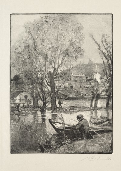 Et hjørne af Billancourt Island af Auguste Louis Lepère