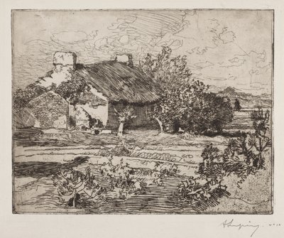 Old Bourrine, House of the Marais, Vendée af Auguste Louis Lepère