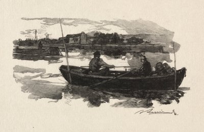 Ved kanten af ​​Seinen. af Auguste Louis Lepère