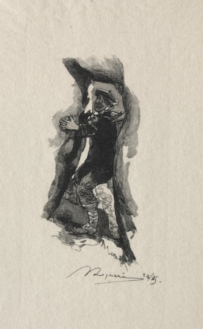 Ved besmittelsen af ​​Sept-Cavernes af Auguste Louis Lepère