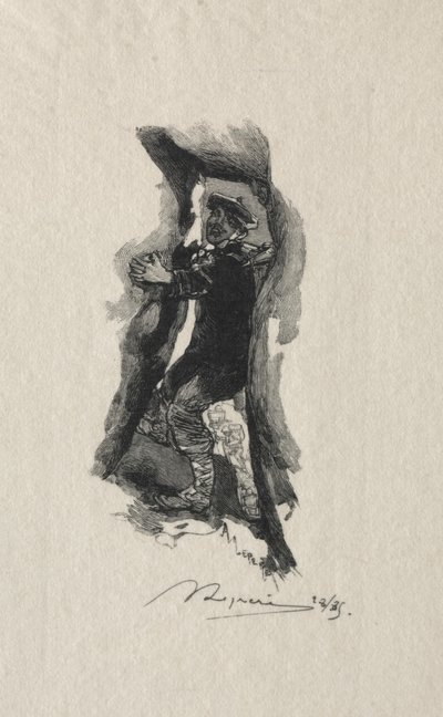 Ved besmittelsen af ​​Sept-Cavernes. af Auguste Louis Lepère