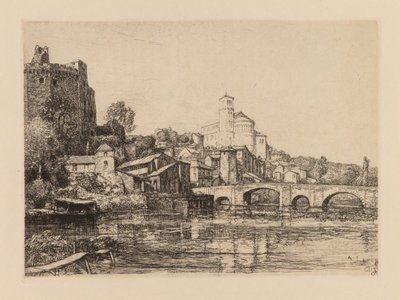 Auguste Lepère: Clisson Loire-Maritime, 1909. af Auguste Louis Lepère