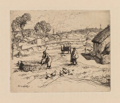 Auguste Lepère: La Masure Vendèe. af Auguste Louis Lepère