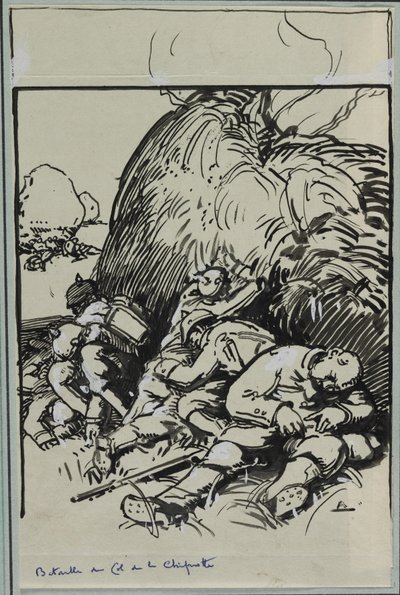 Slaget ved Col de la Chiprotte af Auguste Louis Lepère