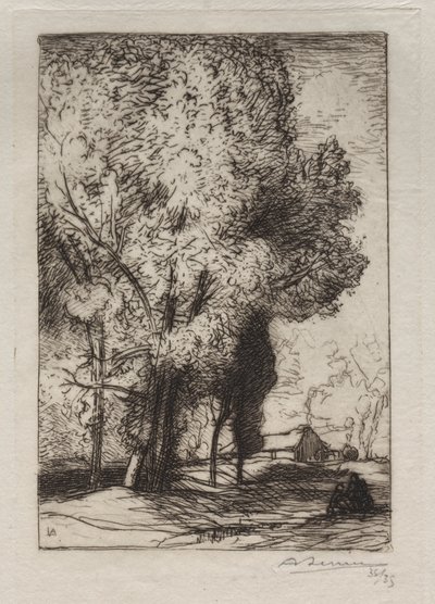 Bourrine i poppelerne af Auguste Louis Lepère