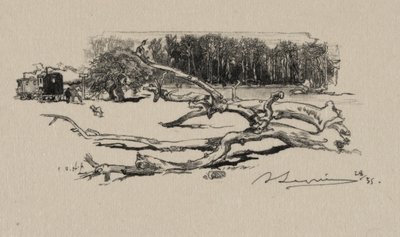 Carrefour de lEpine, 1887. af Auguste Louis Lepère