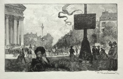 Hjørne af Rue Royale, 1890. af Auguste Louis Lepère
