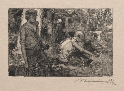 Plukker liljekonval. af Auguste Louis Lepère