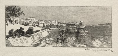 Mole ved Bercy. af Auguste Louis Lepère