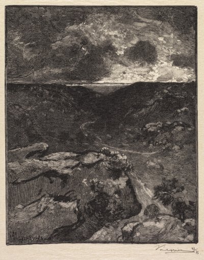 Fontainebleau Skov: Franchard Valley La Forêt de Fontainebleau: La Vallée de Franchard, 1890. af Auguste Louis Lepère
