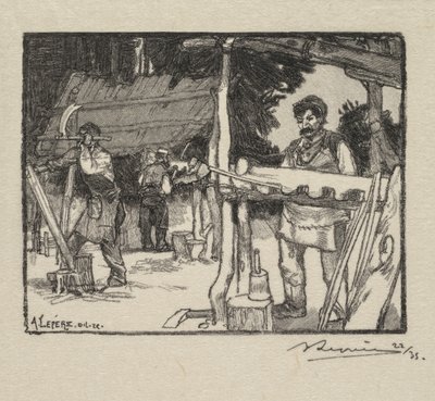 Fontainebleau Forest: Producent af lameller af Auguste Louis Lepère