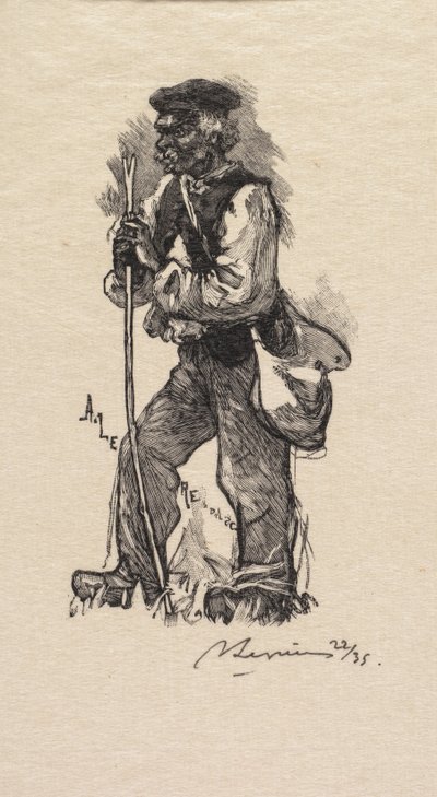 Fontainebleau Skov: Slangehandler af Auguste Louis Lepère