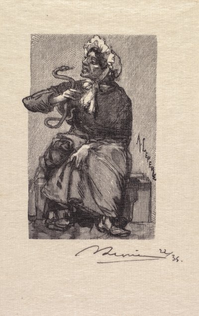 Fontainebleau Skov: Slangehandler af Auguste Louis Lepère