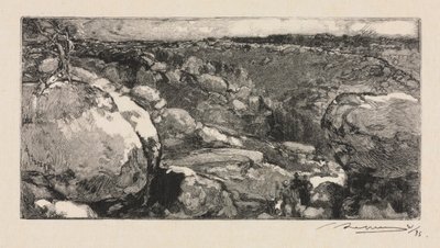 Fontainebleau Forest: The Cirque of Long-Rocher af Auguste Louis Lepère