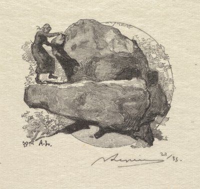 Fontainebleau Forest: The Trembling Rock af Auguste Louis Lepère