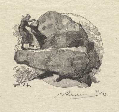 Fontainebleau Forest: The Trembling Rock The Forest of Fontainebleau: The Trembling Rock, 1890. af Auguste Louis Lepère