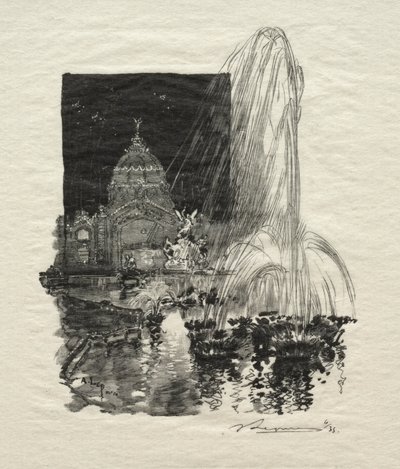 Lysende springvand. af Auguste Louis Lepère