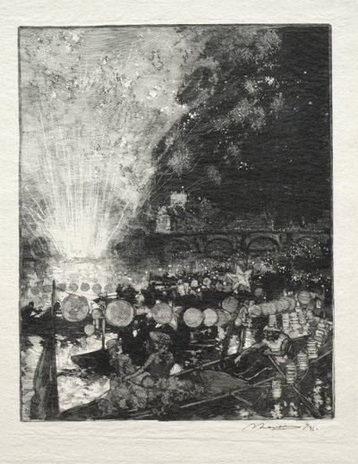 venetiansk fest af Auguste Louis Lepère