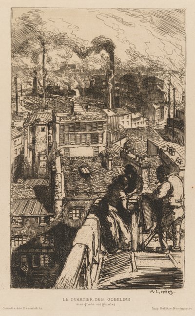 Gazette des Beaux-Arts: Gobelinkvarteret af Auguste Louis Lepère