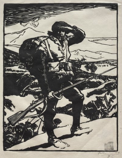 Krigens historie: Alpine Chasseur. af Auguste Louis Lepère