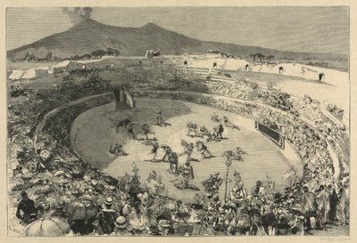 Italien. Festivalen i Pompeji, Gladiatorernes cirkus af Auguste Louis Lepère