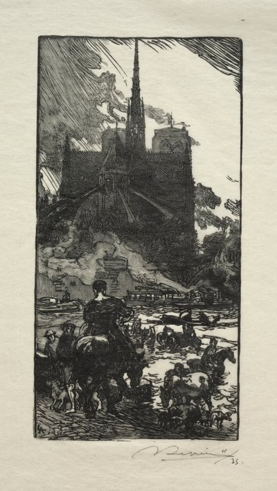 LAbreuvoir ved Point St. Louis. af Auguste Louis Lepère