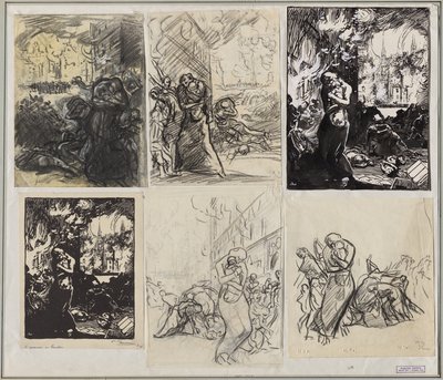 Ilden i Louvain af Auguste Louis Lepère