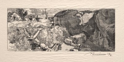 Sandstensbruddet, 1890. af Auguste Louis Lepère