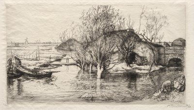 Den oversvømmede hytte af Auguste Louis Lepère